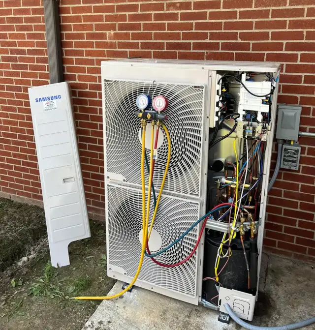 Maintenance on a Samsung mini split.